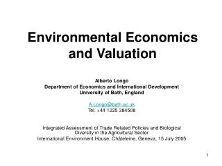  Natural Economics and Valuation 