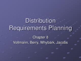  Circulation Requirements Planning 