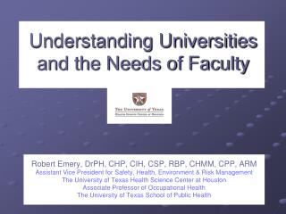  Understanding Universities and the Needs of Faculty 