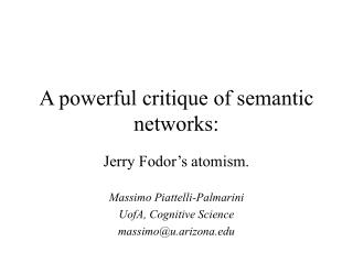  An effective investigate of semantic systems: 