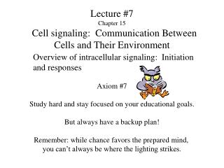  Address 7 Chapter 15 Cell flagging: Communication Bet 