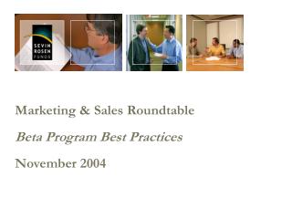  Promoting Sales Roundtable Beta Program Best Practices 