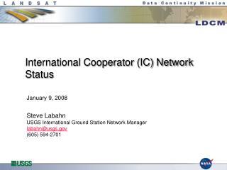  Global Cooperator IC Network Status 