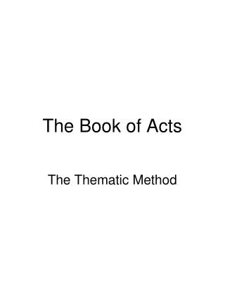  The Book of Acts 