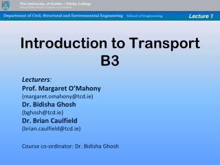  Prologue to Transport B3 