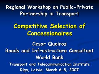  Aggressive Selection of Concessionaires 