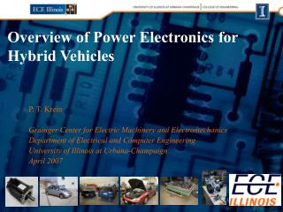  Outline of Power Electronics for Hybrid Vehicles 