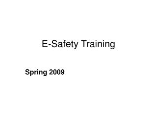  E-Safety Training 