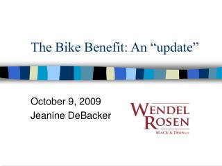  The Bike Benefit: A redesign 