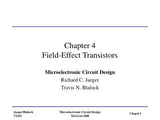  Part 4 Field-Effect Transistors 