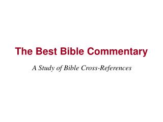  The Best Bible Commentary 
