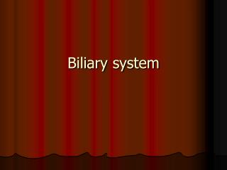  Biliary framework 