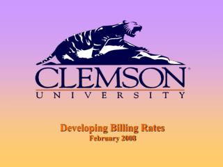  Creating Billing Rates February 2008 