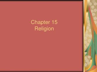  Part 15 Religion 