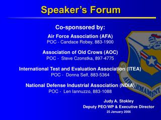  Speaker s Forum 