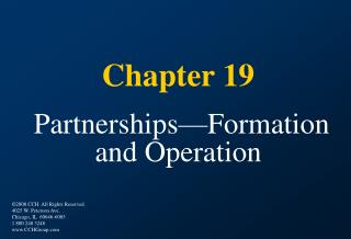  Section 19 Partnerships Formation and Operation 
