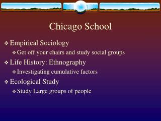  Chicago School 