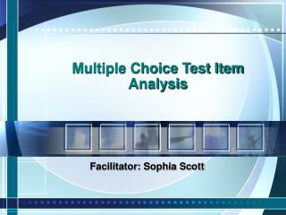  Numerous Choice Test Item Analysis 