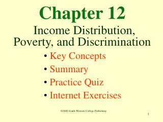 Section 12 Income Distribution, Poverty, and Discrimination 