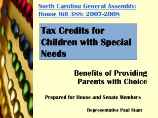  North Carolina General Assembly: House Bill 388: 2007-2008 