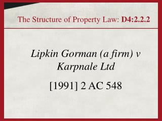  Lipkin Gorman a firm v Karpnale Ltd [1991] 2 AC 548 