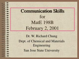  Relational abilities for MatE 198B February 2, 2001 