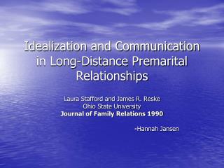  Admiration and Communication in Long-Distance Premarital Relationships 