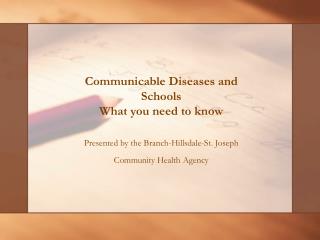  Transferable Diseases and Schools What you have to know 