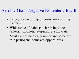  High-impact Gram-Negative Nonenteric Bacilli 