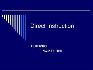  Direct Instruction 