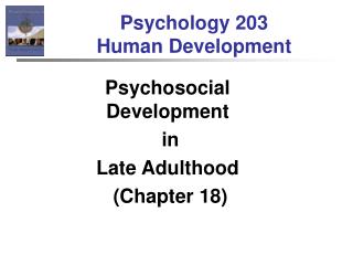  Brain science 203 Human Development 