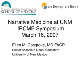  Account Medicine at UNM IRCME Symposium March 16, 2007 