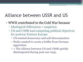  Partnership in the middle of USSR and US 