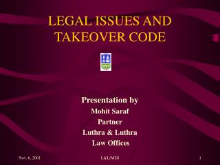  Lawful ISSUES AND TAKEOVER CODE 