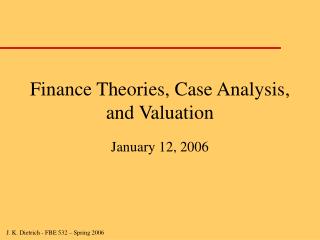  Account Theories, Case Analysis, and Valuation 