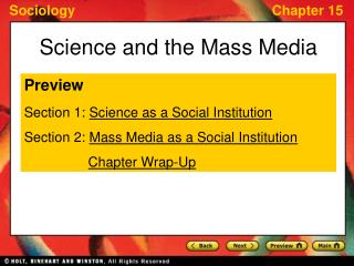  Science and the Mass Media 