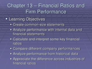  Section 13 Financial Ratios and Firm Performance 