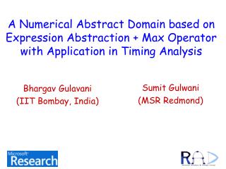  A Numerical Abstract Domain in light of Expression Abstraction Max Operator with Application in Timing Analysis 