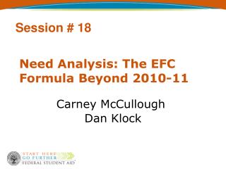  Need Analysis: The EFC Formula Beyond 2010-11 