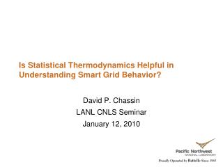  Is Statistical Thermodynamics Helpful in Understanding Smart Grid Behavior 