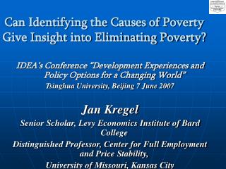 Can Identifying the Causes of Poverty Give Insight into Eliminating Poverty 