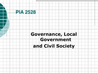  Administration, Local Government and Civil Society 