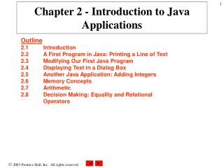  Part 2 - Introduction to Java Applications 