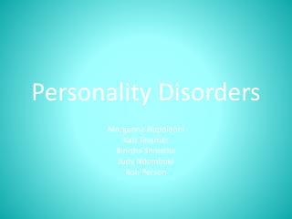  Identity Disorders 