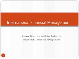  Global Financial Management 