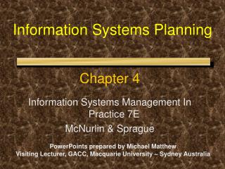  Data Systems Planning 