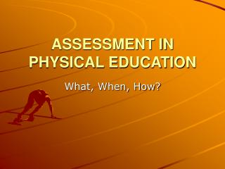  Appraisal IN PHYSICAL EDUCATION 