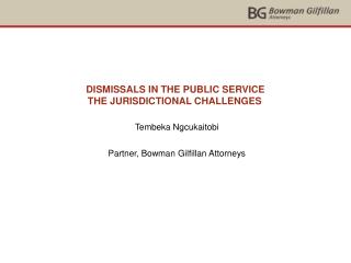  Releases IN THE PUBLIC SERVICE THE JURISDICTIONAL CHALLENGES 