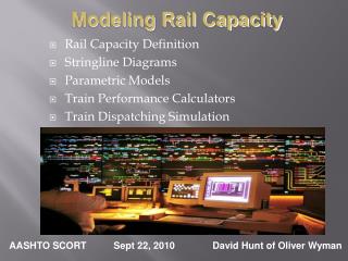  Rail Capacity Definition Stringline Diagrams Parametric Models Train Performance Calculators Train Dispatching Simulati