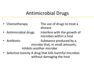  Antimicrobial Drugs 